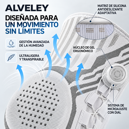 Alveley - Knee brace with lateral adjustment dial