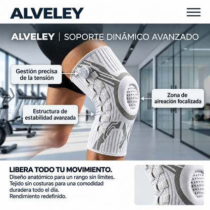 Alveley - Knee brace with lateral adjustment dial