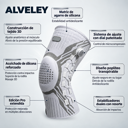 Alveley - Knee brace with lateral adjustment dial